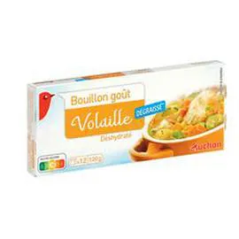 AUCHAN Bouillon cube goût volaille dégraissé 120g