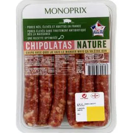 MONOPRIX Chipolatas Filiere X6 330 6 X 330g