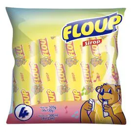 FLOUP Glace à l'eau sirop ananas 4x130g