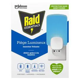 RAID Diffuseur Piège Lumineux pour Insectes l'unité