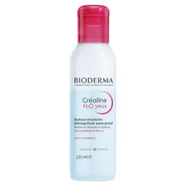 BIODERMA Eau Micellaire Biphase Démaquillant Nettoie Et Hydrate En Douceur Pour Yeux Sensibles Et Lèvres Créaline H2O Yeux 125ml