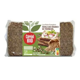 CÉRÉAL BIO Pain complet de seigle graines de tournesol bio 500g