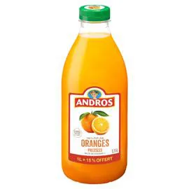 ANDROS Jus d'oranges 100% pur jus pressé 1,15l