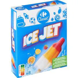 CARREFOUR CLASSIC' Glace à l'eau Ice jets 8x60g