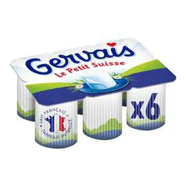 DANONE, GERVAIS Petits suisses nature 9,5% MG 6x60g