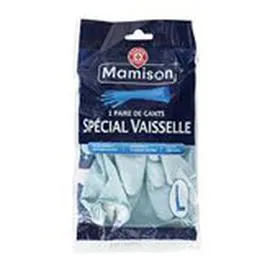 MARQUE REPÈRE, MAMISON Gants spécial vaisselle Taille L la paire