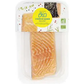 MONOPRIX BIO Pavés de saumon bio 240g