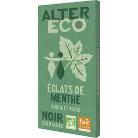 ALTER ECO Chocolat bio noir éclats de menthe 100g