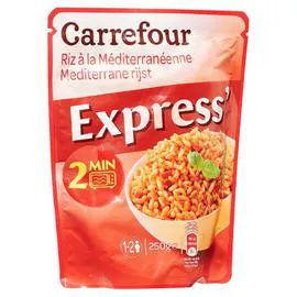 CARREFOUR Riz micro-ondes à la Méditerranéenne 2mn 250g