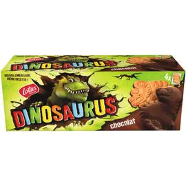 LOTUS BAKERIES, DINOSAURUS Biscuits nappés chocolat 225g