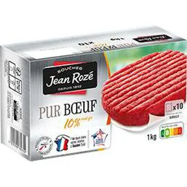JEAN ROZÉ Steak haché pur boeuf 10% MG 1kg