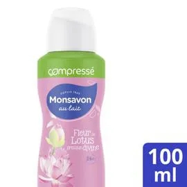 MONSAVON Déodorant fleur de lotus compressé anti-transpirant 100ml