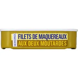 MONOPRIX Filets de maquereaux aux deux moutardes 56g