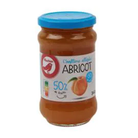 AUCHAN Confiture allégée d'abricots 340g