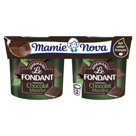 MAMIE NOVA Crème dessert fondant chocolat menthe 2x150g