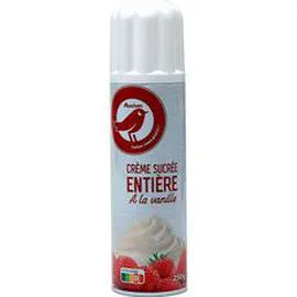 AUCHAN Crème fouettée entière sucrée à la vanille 250g