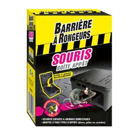 BARRONGEUR Anti souris boîte appât prête à garnir et rechargeable, clé incluse BARRIERE A RONGEURS l'unité