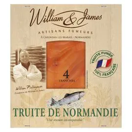 WILLIAM & JAMES Truite fumée normande tranchée 100g