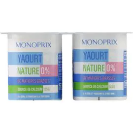 MONOPRIX Yaourt nature 0% 500g
