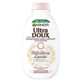 GARNIER, ULTRA DOUX Shampoing Apaisant Cheveux Délicats Délicatesse d'Avoine 300ml