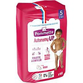 POMMETTE Couches Autonomy Up, taille 5 : 12-18 kg x40