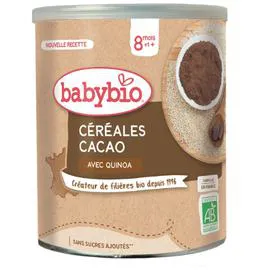 BABYBIO Céréales - Dès 8 mois Bio Cacao 220g
