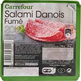 CARREFOUR Salami danois fumé 200g
