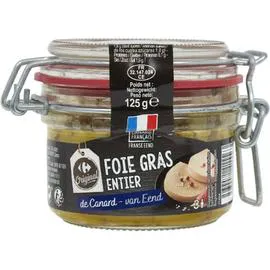CARREFOUR ORIGINAL Foie gras de canard entier 125g