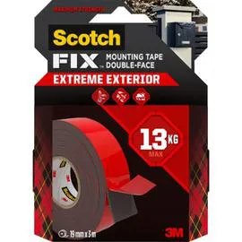 3M, SCOTCH Double face extérieur 3 m x 19 mm l'unité