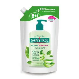 SANYTOL Recharge Gel Lavant Antibactérien Hydratant Aloé véra & Thé vert Bio 500ml