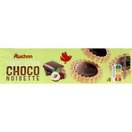 AUCHAN Tartelettes nappées de chocolat 150g