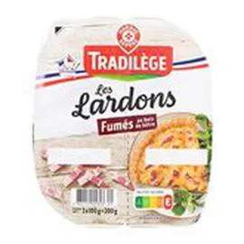 MARQUE REPÈRE, TRADILÈGE Lardons supérieurs Fumés 2x100g