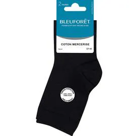BLEUFORÊT Bleu Forêt Duo Socquette Fil D'Ecosse Noir x1