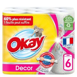 OKAY Essuie-Tout Décor X6 Rouleaux l'unité