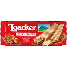 LOACKER Gaufrettes croustillantes fourrées à la crème de noisettes 90g