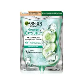 GARNIER, SKINACTIVE Masque Visage Tissu Gélifié Anti-Fatigue Hyaluron CryoJelly l'unité