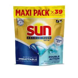SUN Capsules Lave Vaisselle Absolu plus tout en 1 Double Action x39