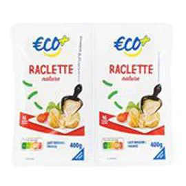ECO+ Fromage raclette Tranché 2x400g