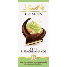 LINDT, CRÉATION Chocolat noir Délice Pistache éclat d'Amans 150g