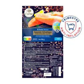 CARREFOUR Pavés de saumon 4x115g