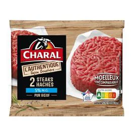 CHARAL Steak haché façon bouchère Authentique 5% MG 280g