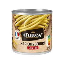 D'AUCY Haricots beurre Extra fins 220g