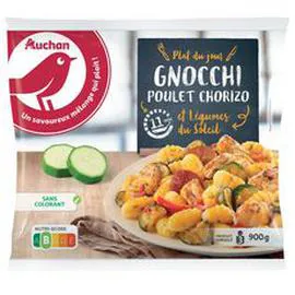 AUCHAN Gnocchi au poulet et chorizo 900g