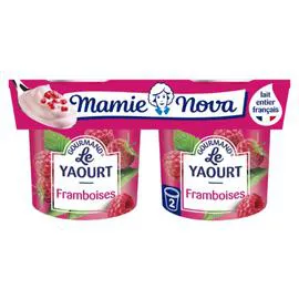 MAMIE NOVA Yaourt brassé à la framboise 2x150g