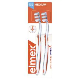 ELMEX Brosse à dents médium duo pack l'unité
