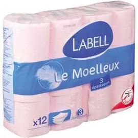 LABELL Papier toilette Le Moelleux x12