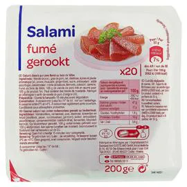 CARREFOUR Salami pur porc fumé 200g