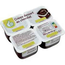 AUCHAN, POUCE Crème dessert au chocolat 4x125g