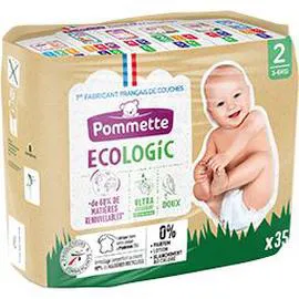 POMMETTE Couches Ecologic, taille 2 : 3-6 kg x35