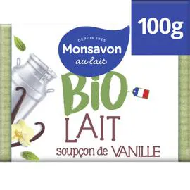 MONSAVON Savon hydratant senteur Lait de Vanille Bio 100g